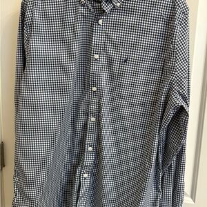 Nautica Blue and White Checkered Shirt